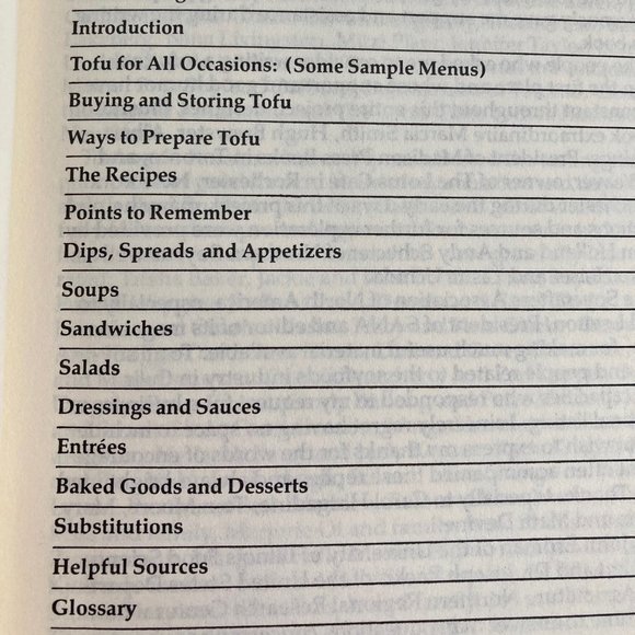 TOFU COOKBOOK  1981  Nutritious Low Calorie Vegan Recipes Appetizers to Dessert - Picture 4 of 16